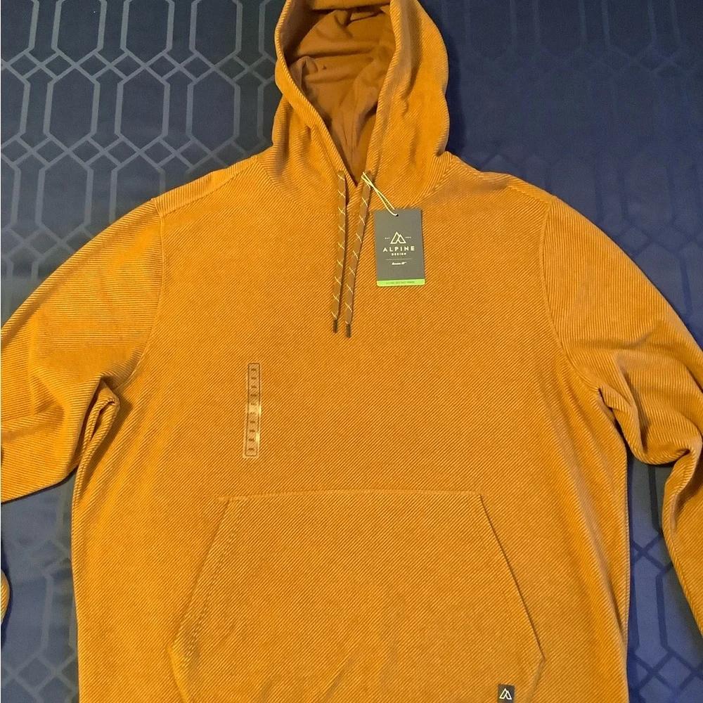 Alpine Design Rust/Brown Striped Hoodie - Picture 3 of 8